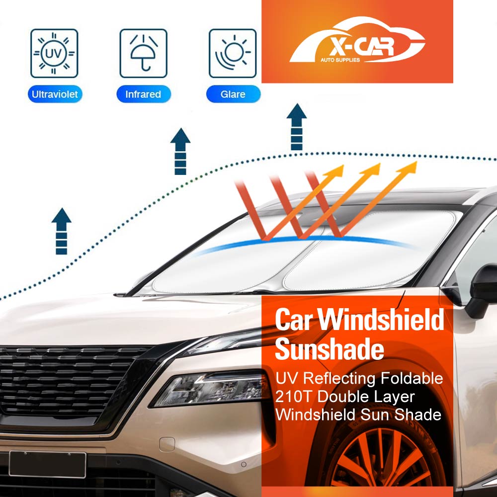 Windshield Sun Shade for Nissan X-trail Xtrail T33 2022-2024 Blocks UV Rays Foldable Custom Wind Screen Sun Visor Protector