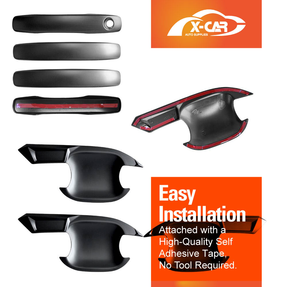 Door Handles Bowl Inserts Cover for Ford NEXT-GEN Ranger MY22 2022-Onwards Matt Black protector