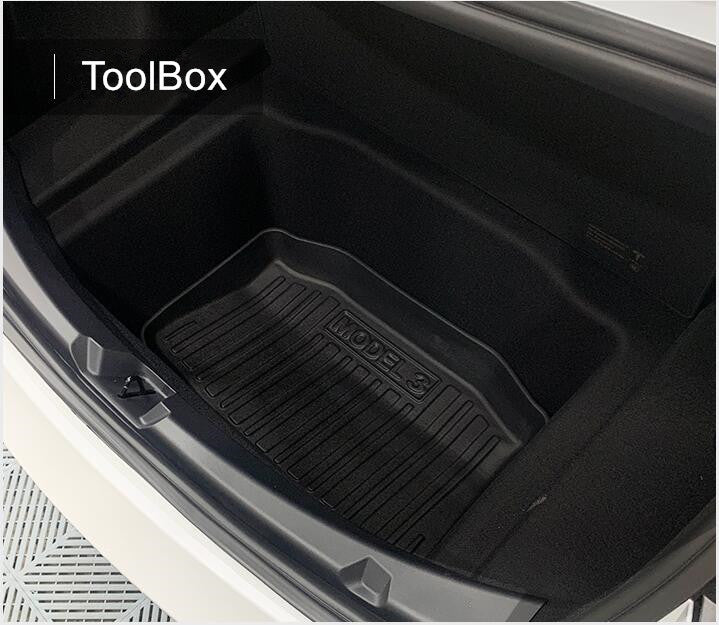 Heavy Duty Waterproof Rear Front Cargo Rubber Mat Boot Liner Luggage Tray for Tesla Model 3 2019-2023