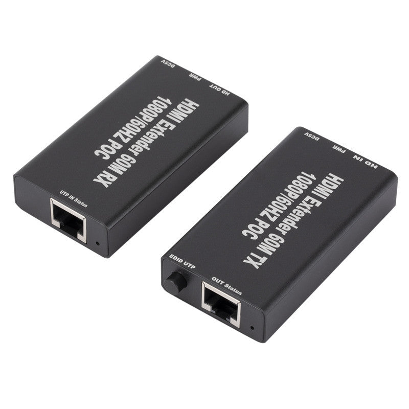 1080P HDMI Network Extender Over Single Cable CAT5E/6 Ethernet RJ45 FHD 60M 3D