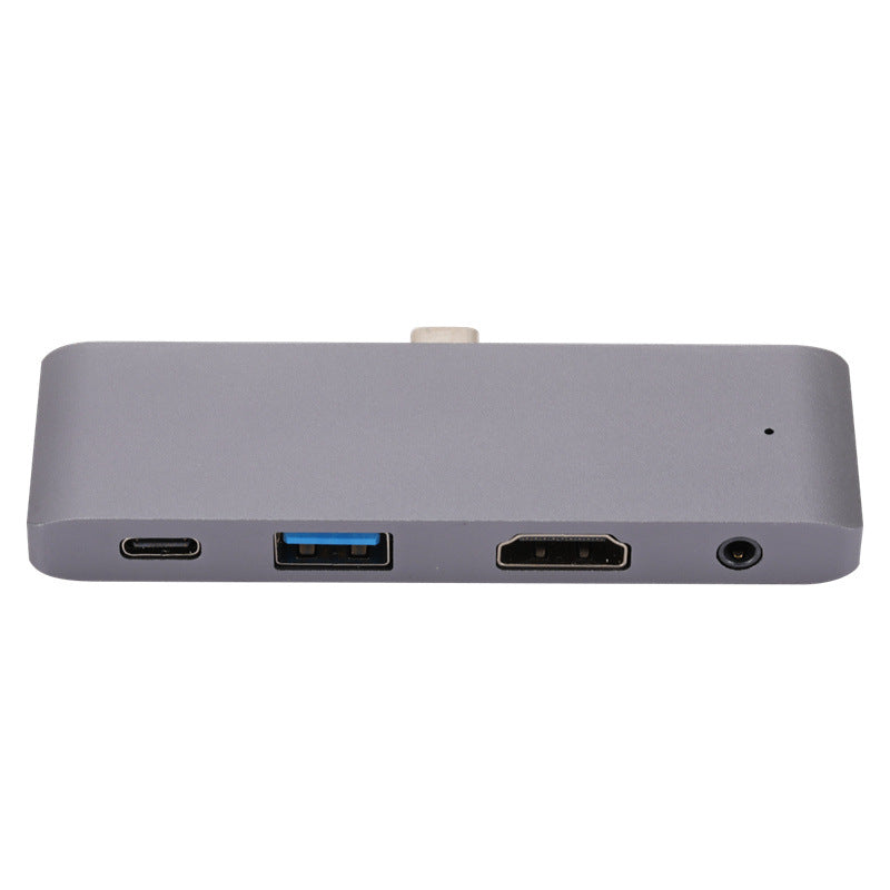 4 in 1 USB Type-C Pro Hub Adapter USB 3.0 Audio 3.5mm Jack HDMI For iPad Pro Tablet