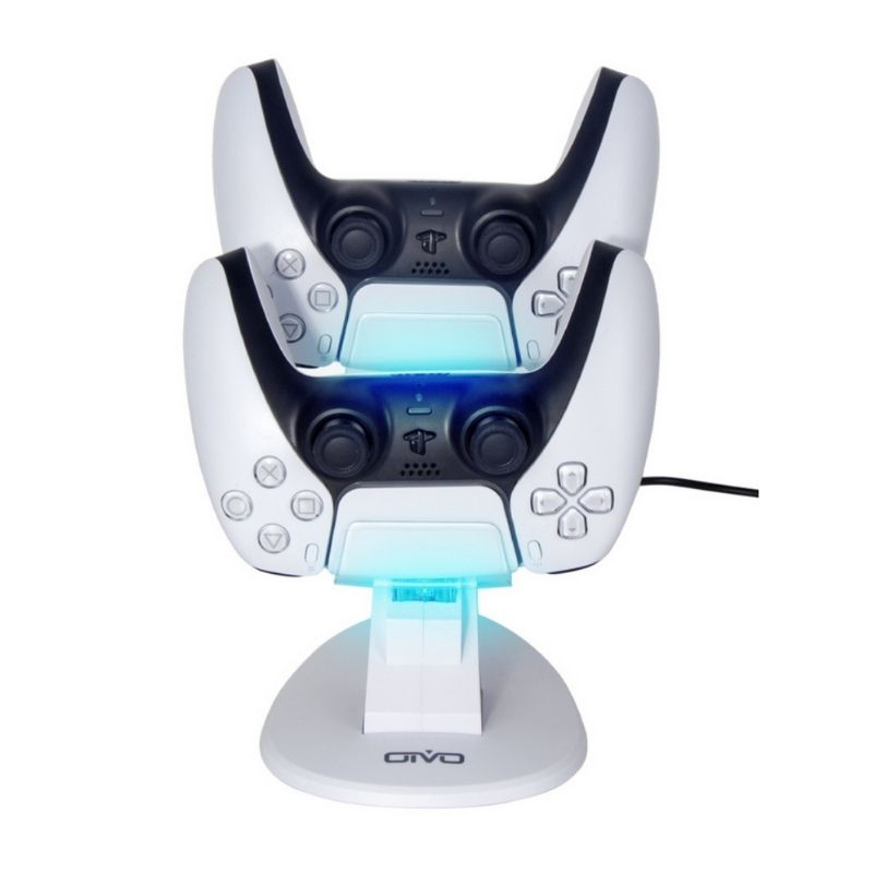 Dual Controllers Charger Charging Dock Station Stand with LED For Sony PS5 Playstation 5 DualSense Controller