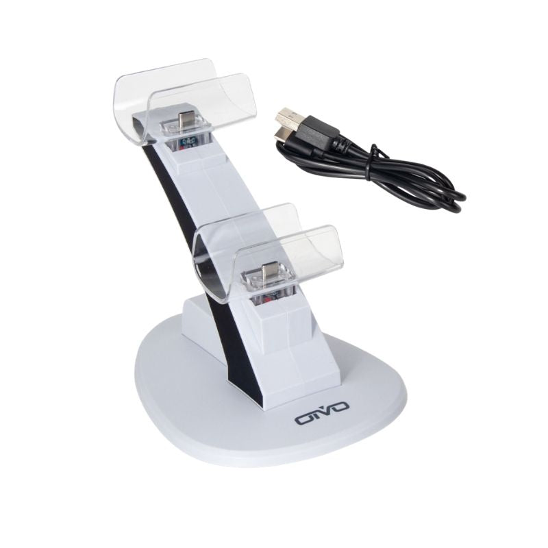 Dual Controllers Charger Charging Dock Station Stand with LED For Sony PS5 Playstation 5 DualSense Controller