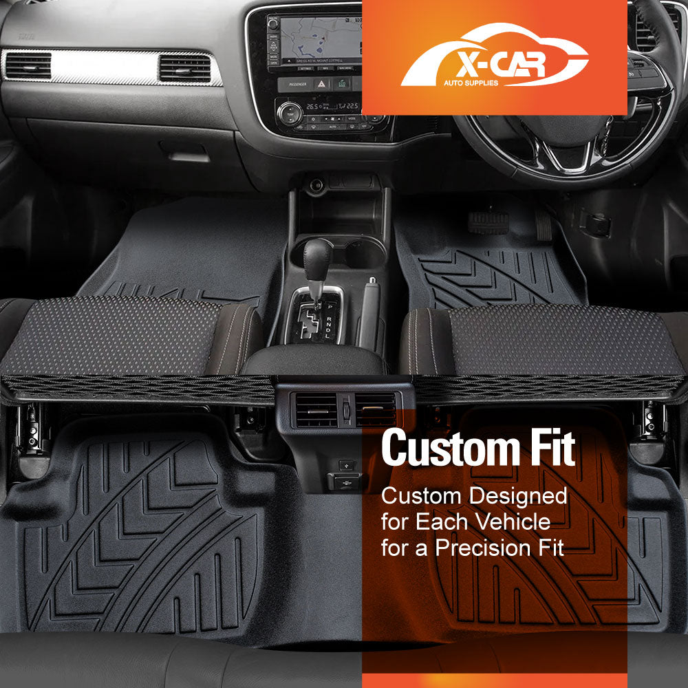3D Floor Mats for Mitsubishi Outlander 2007-2021 Customized Heavy Duty All Weather Car Mat Floor Liner Full Set Carpet