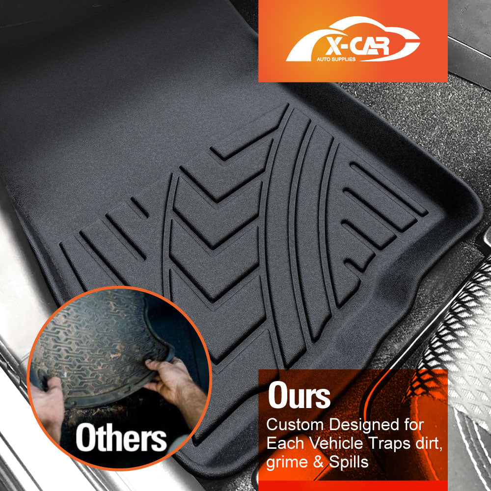 3D Floor Mats for Mitsubishi Outlander 2007-2021 Customized Heavy Duty All Weather Car Mat Floor Liner Full Set Carpet