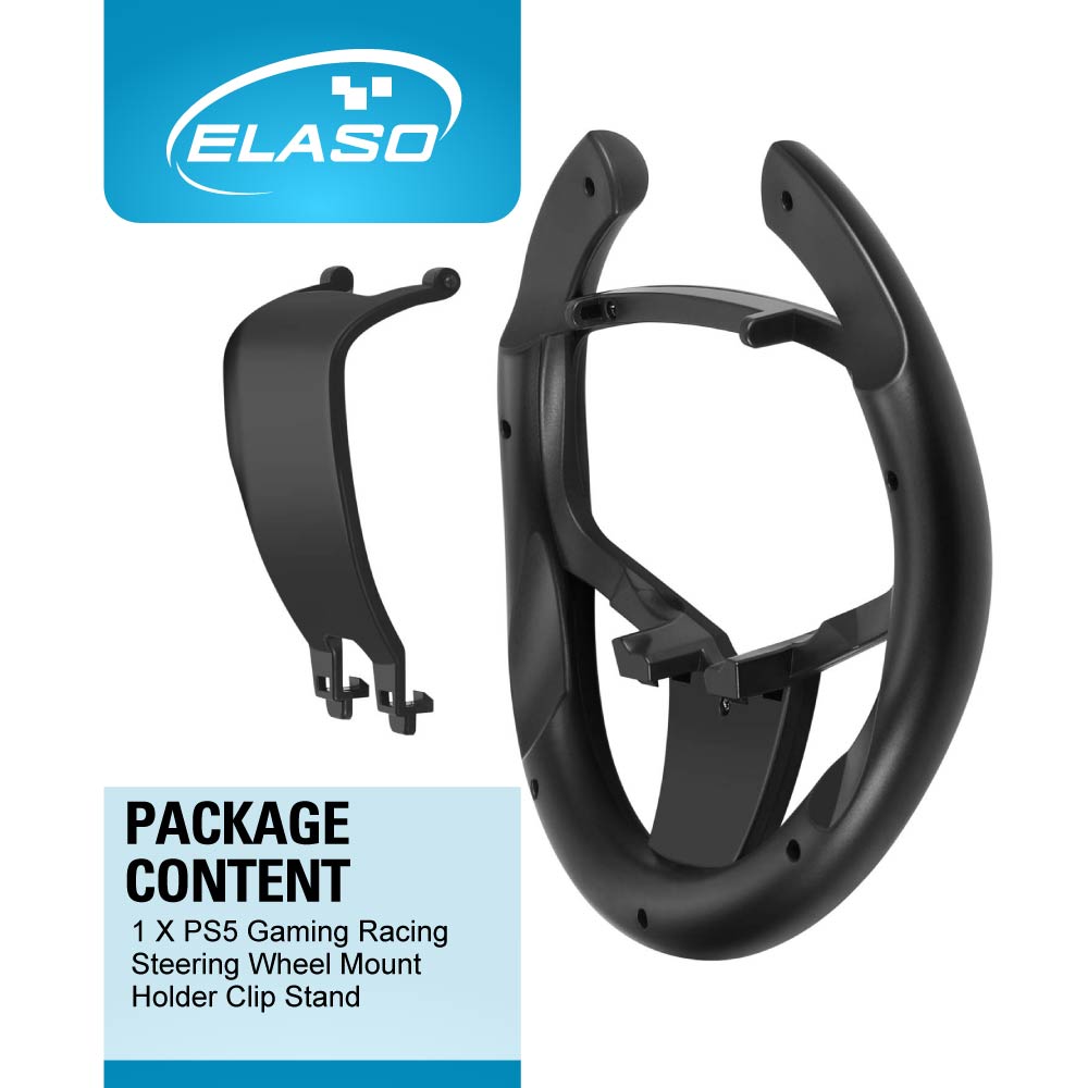 Gaming Racing Steering Wheel Handle Joypad Grip Attachment for Playstation 5 PS5 Dualsense Controller