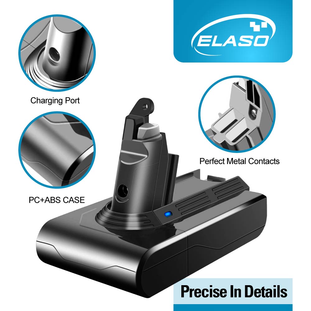 Replacement Battery and 3x Washable Pre Filter for Dyson V6 DC58 DC59 DC62 Animal Handheld,DC72 DC74 Animal SV03 SV06 SV09 Handheld Vacuum