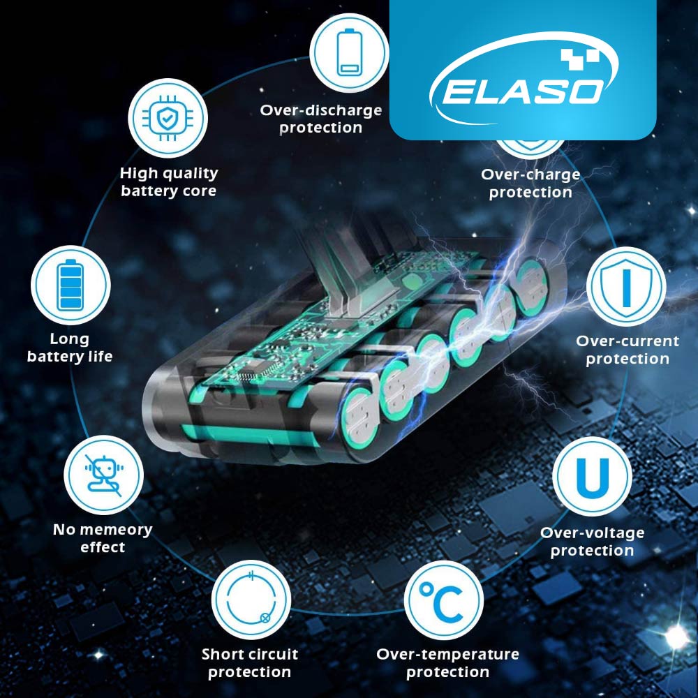 Replacement Battery and 3x Washable Pre Filter for Dyson V6 DC58 DC59 DC62 Animal Handheld,DC72 DC74 Animal SV03 SV06 SV09 Handheld Vacuum