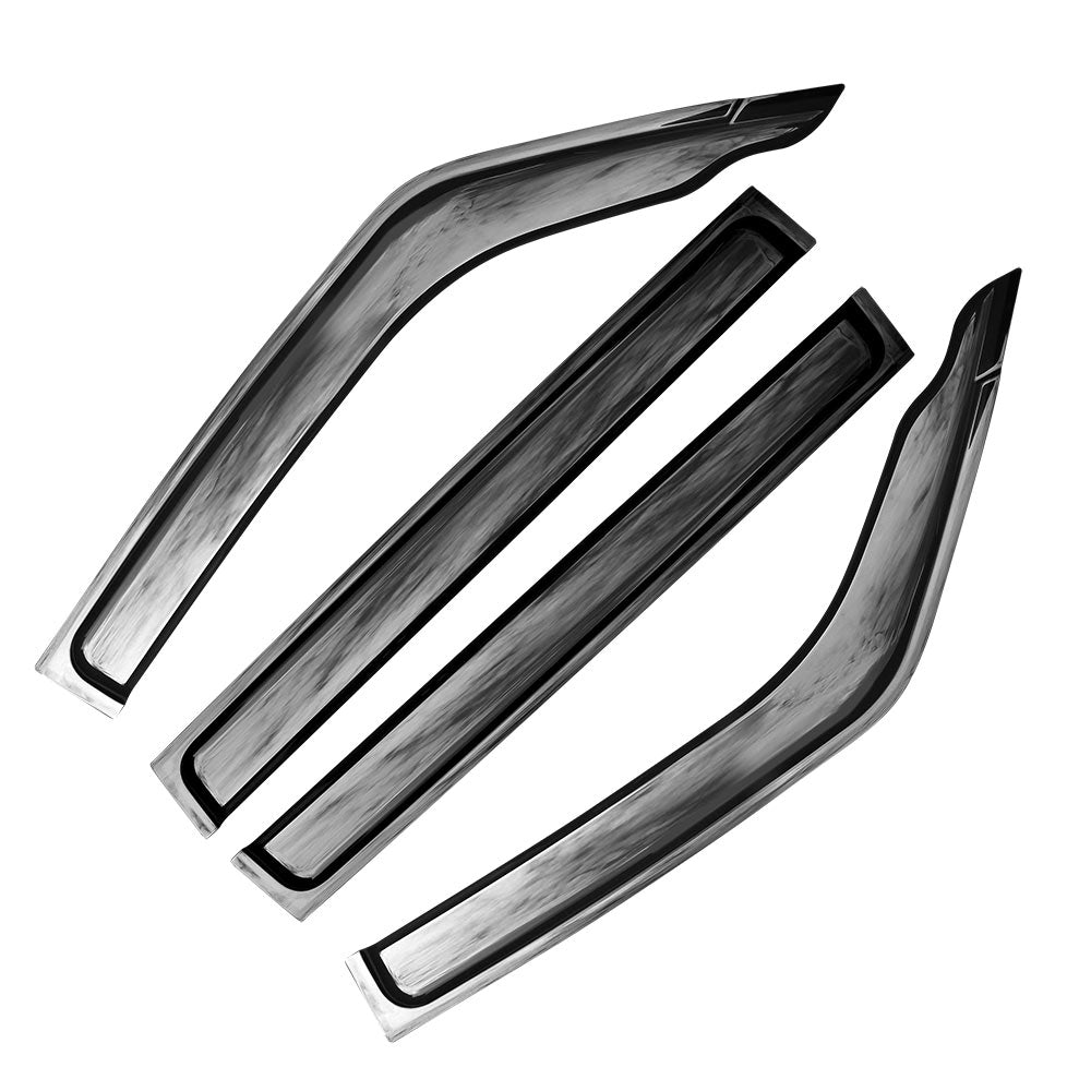 Weathershields for Mitsubishi Pajero 2006-2022 Car Weather Shields Wind Deflectors Window Sun Visor 4-Piece Set