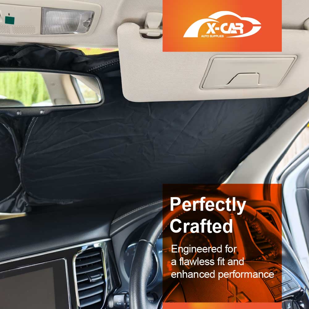 WindScreen Sun Shade for Mitsubishi Outlander 2012-2021 Blocks UV Rays Foldable Custom Wind Screen Sun Visor Protector
