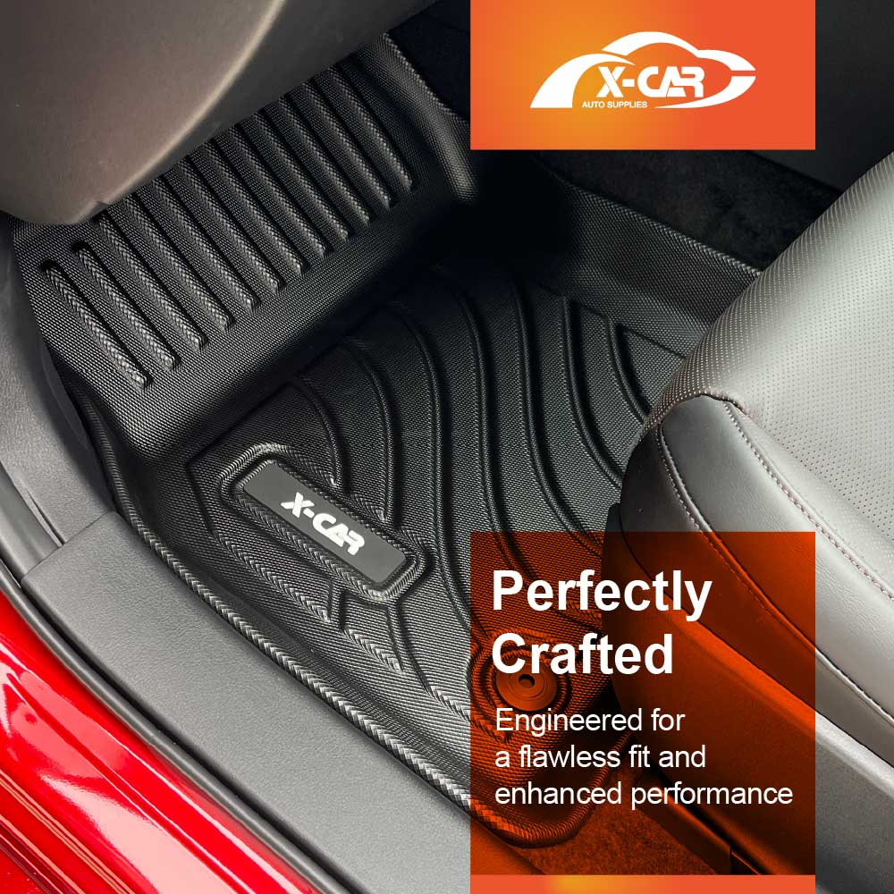 Floor Mats Boot Liner Set for Mazda 3 Hatch BP Series 2019-Onwards All Weather Heavy Duty Car Trunk Cargo Kick Back Seat Protector Cover