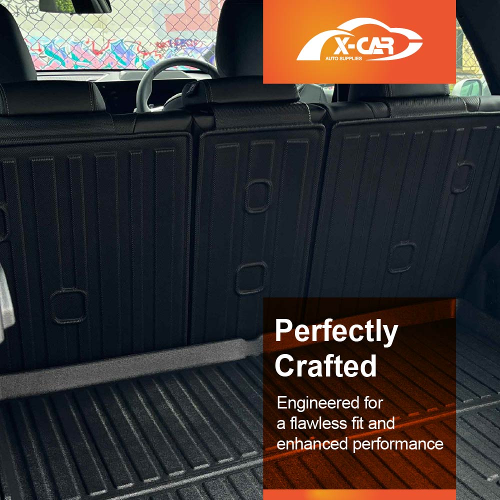 Boot Liner Kick Mats Set for BMW iX2 U10 Series 2024-Onwards All Weather Heavy Duty Cargo Car Trunk Back Seat Protector