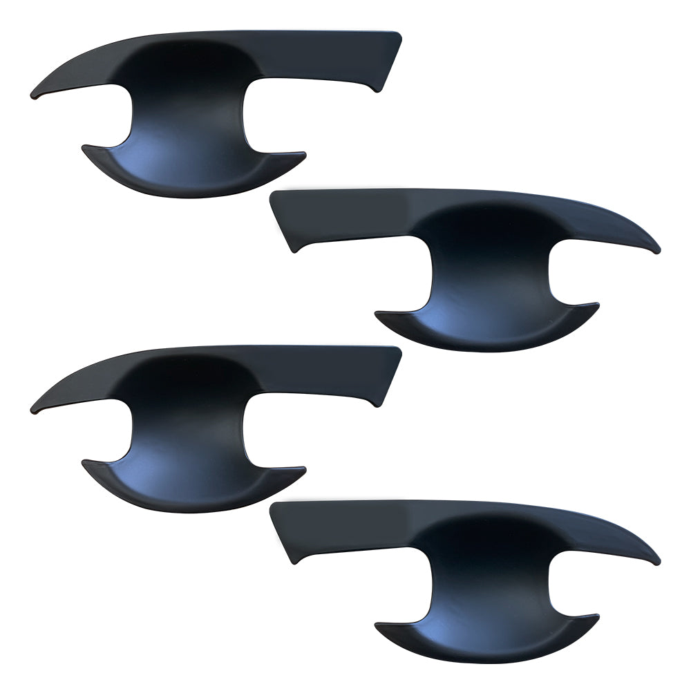 Keyless Smart Door Handles Bowl Inserts Cover for Mitsubishi Triton 2015-2024 Matt Black protector