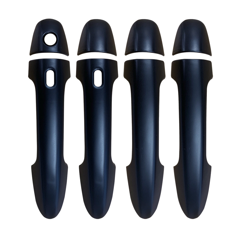 Keyless Smart Door Handles Cover for Toyota Hilux 2015-2025 Matt Black protector