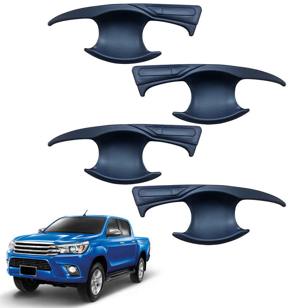 Door Handles Bowl Inserts Cover for Toyota Hilux 2015-2025 Matt Black Protector