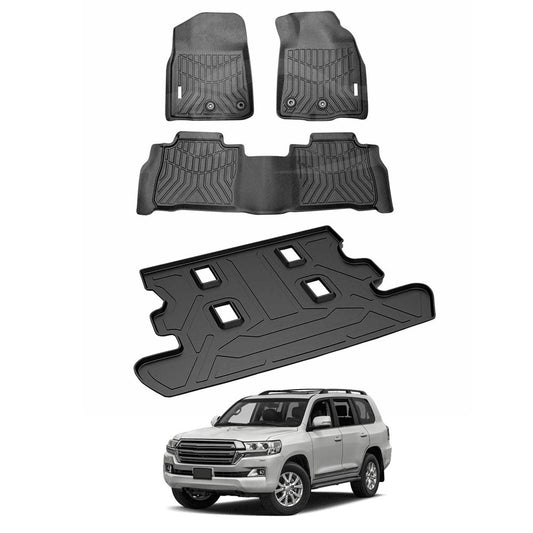 3D All-Weather Floor Mat Boot Liner Carpet for Toyota LandCruiser 200 LC200 Series 2007-2021 Heavy Duty Cargo Trunk Mat Luggage Tray