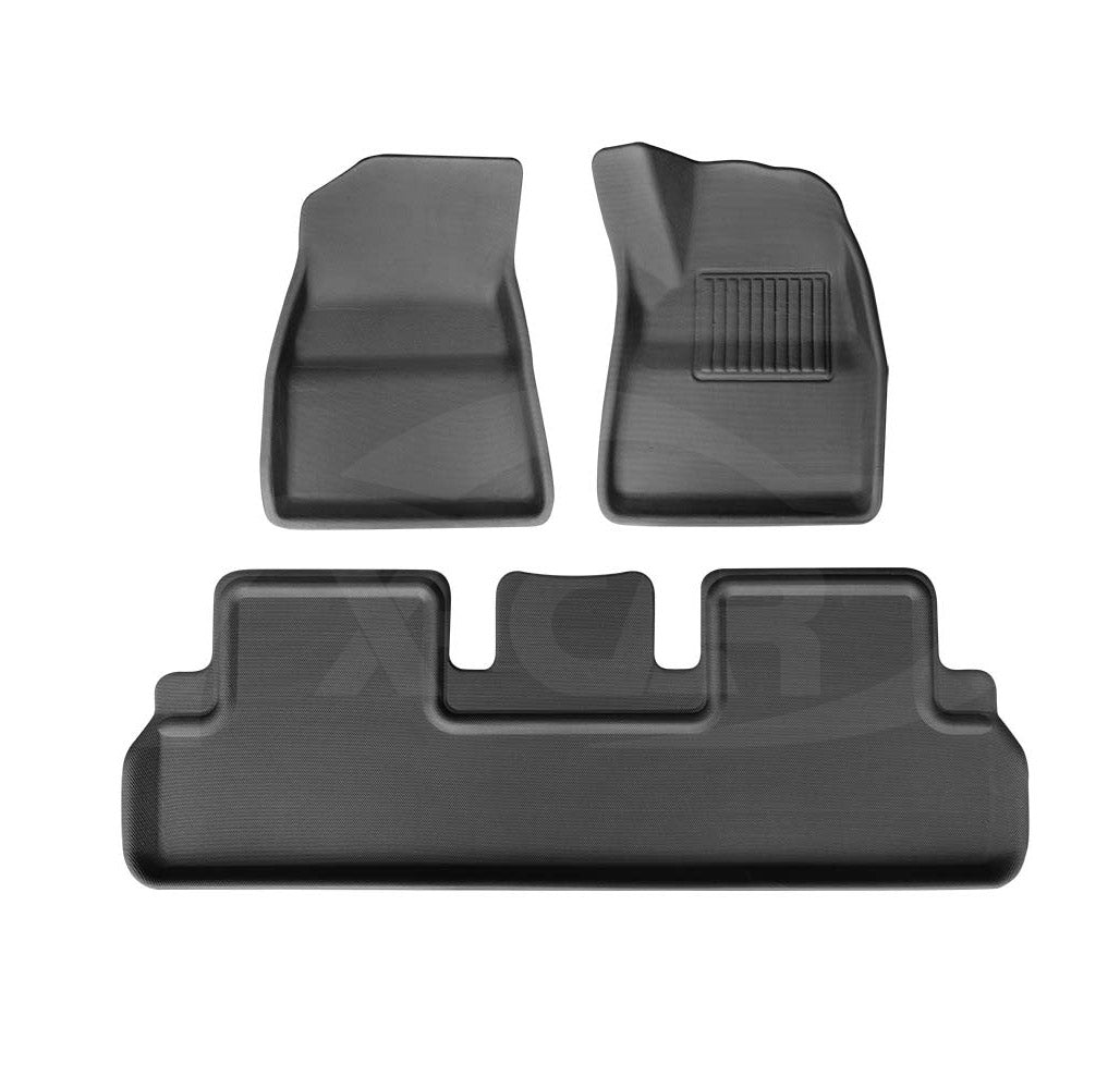 3D All Weather Car Mat Anti-Slip Waterproof Floor Liner Complete Set Front and Rear for Tesla Model 3 2017-2022