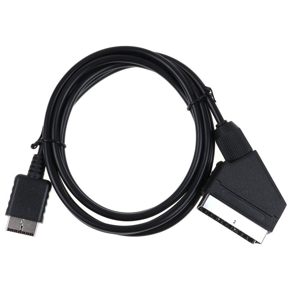 1.8m RGB Scart Cable Lead for PlayStation 1 2 3 PsOne Slimline PS1 PS2 PS3 PAL