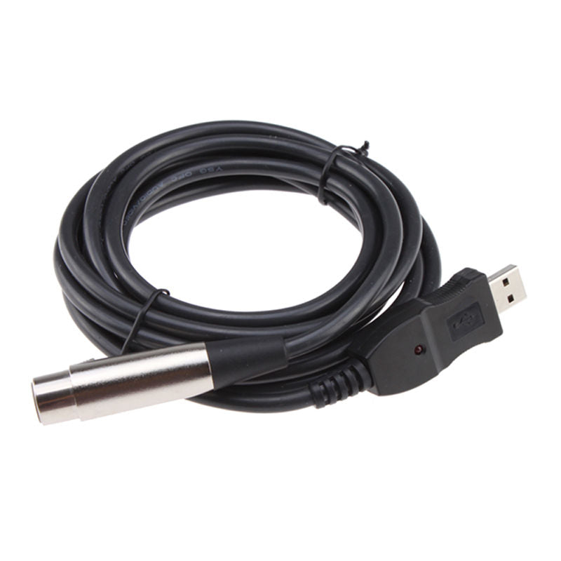 3 Meters USB Male to XLR Female Microphone USB MIC Link Cable Cord Adapter Converter