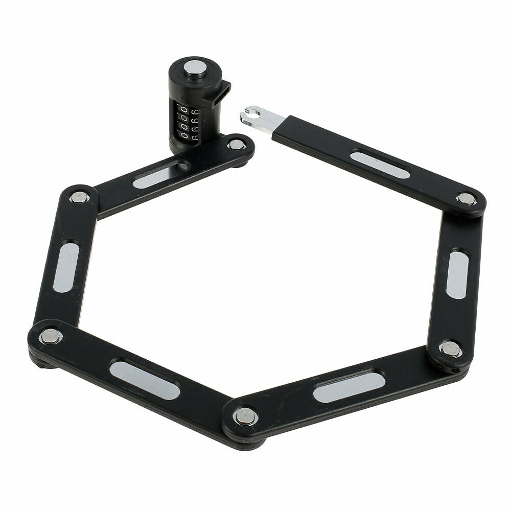 Fold Chain Heavy Duty Alloy Steel Security Folding Combination Lock for Bike Bicycle Scooter Motorcycle