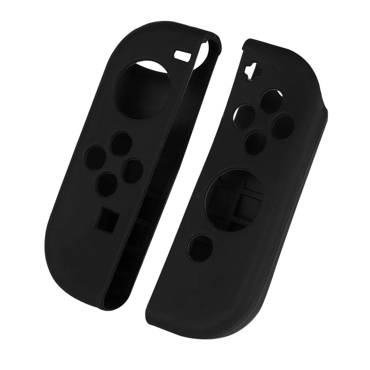 Nintendo Switch Joy-Con Controller Silicone Cover Skins with Thumb Stick Joypad Cap Black