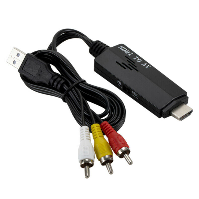 1080p HDMI Male to 3 RCA Composite AV CVBS Male Video Audio Cable Converter Adapter for DVD PS3 XBOX 360