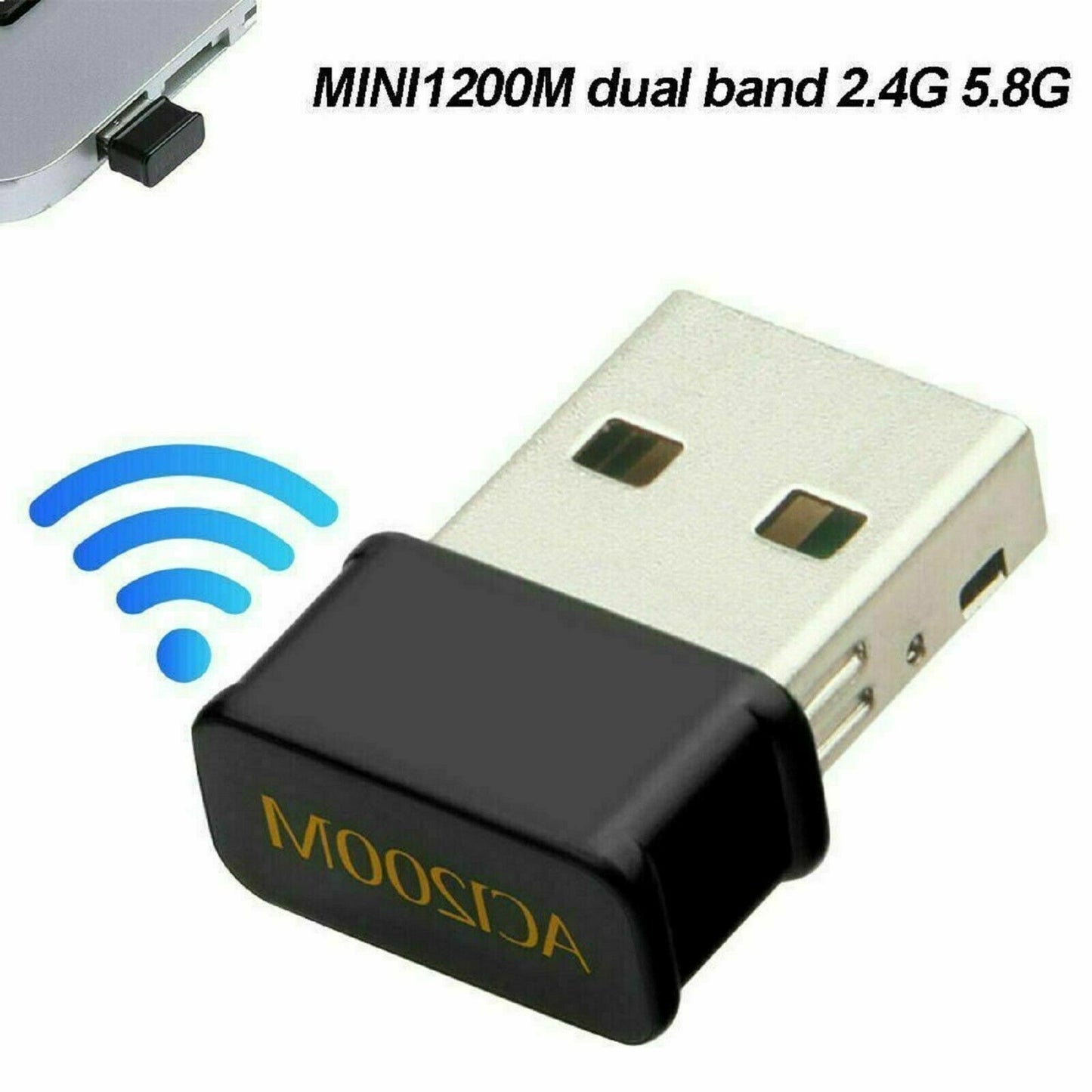 1200Mbps FAST USB Wireless WiFi Network Receiver Adapter 5GHz Dual Band Dongle For Windows Mac