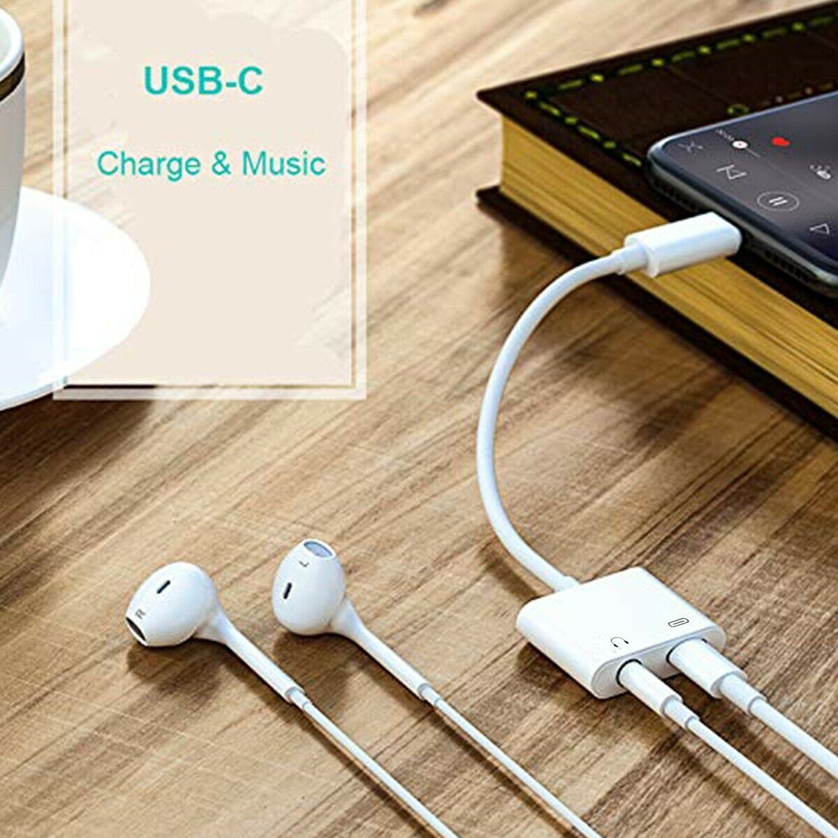 USB Type C to 3.5mm Jack & Charging Headphone Audio Aux Charger Cable Adapter For Google pixel Samsung iPad