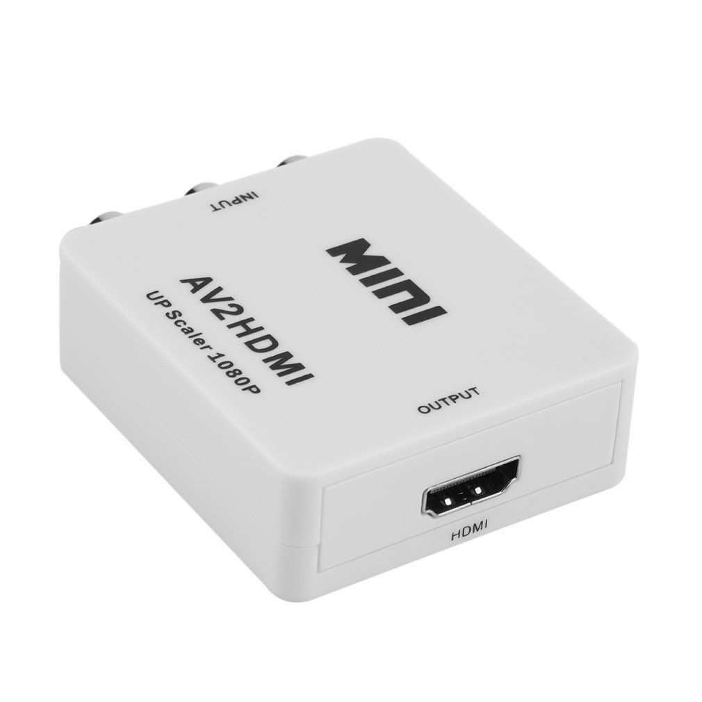 RCA Composite AV CVBS 3RCA to HDMI 1080p HD Video Cable Converter Adapter Upscaler