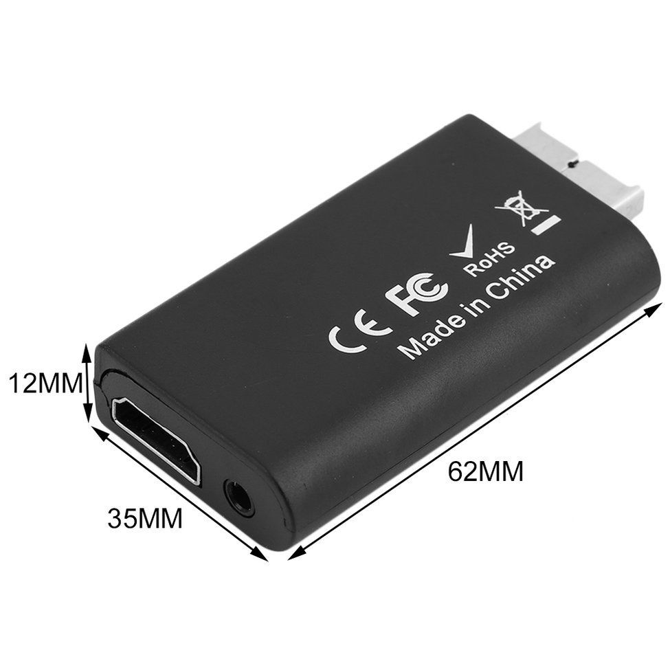 PS2 PlayStation 2 Input to HDMI Video Audio Output Converter Composite AV HD Adapter