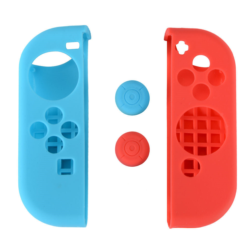 Nintendo Switch Grip Joy-Con Controller Anti-slip Silicone Cover Skins & Thumb Stick Joypad Cap