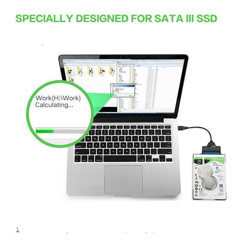 USB Type C to SATA III Converter Adapter Cable for 2.5-inch Hard Drive HDD SSD