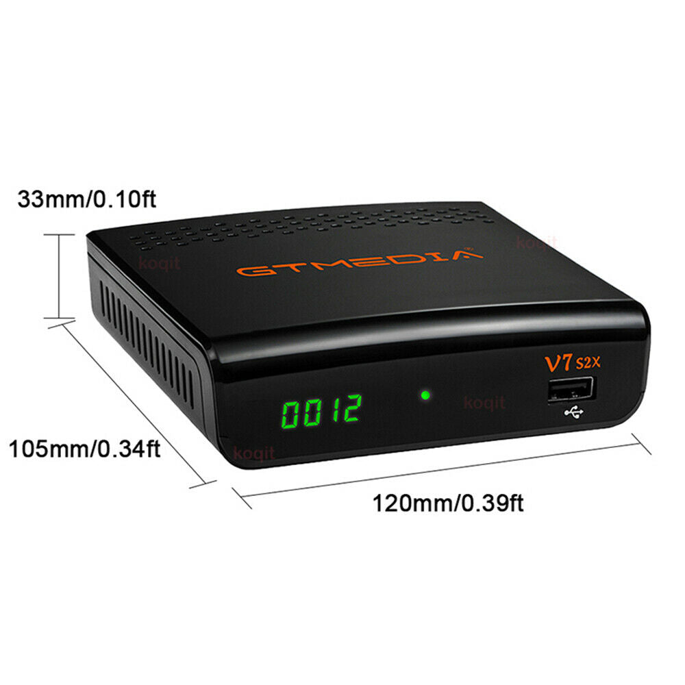 GTMEDIA V7 S2X  HD 1080P FHD DVB-S S2 S2X Digital Satellite Freesat TV Receiver with USB WiFi Support PowerVu Biss key