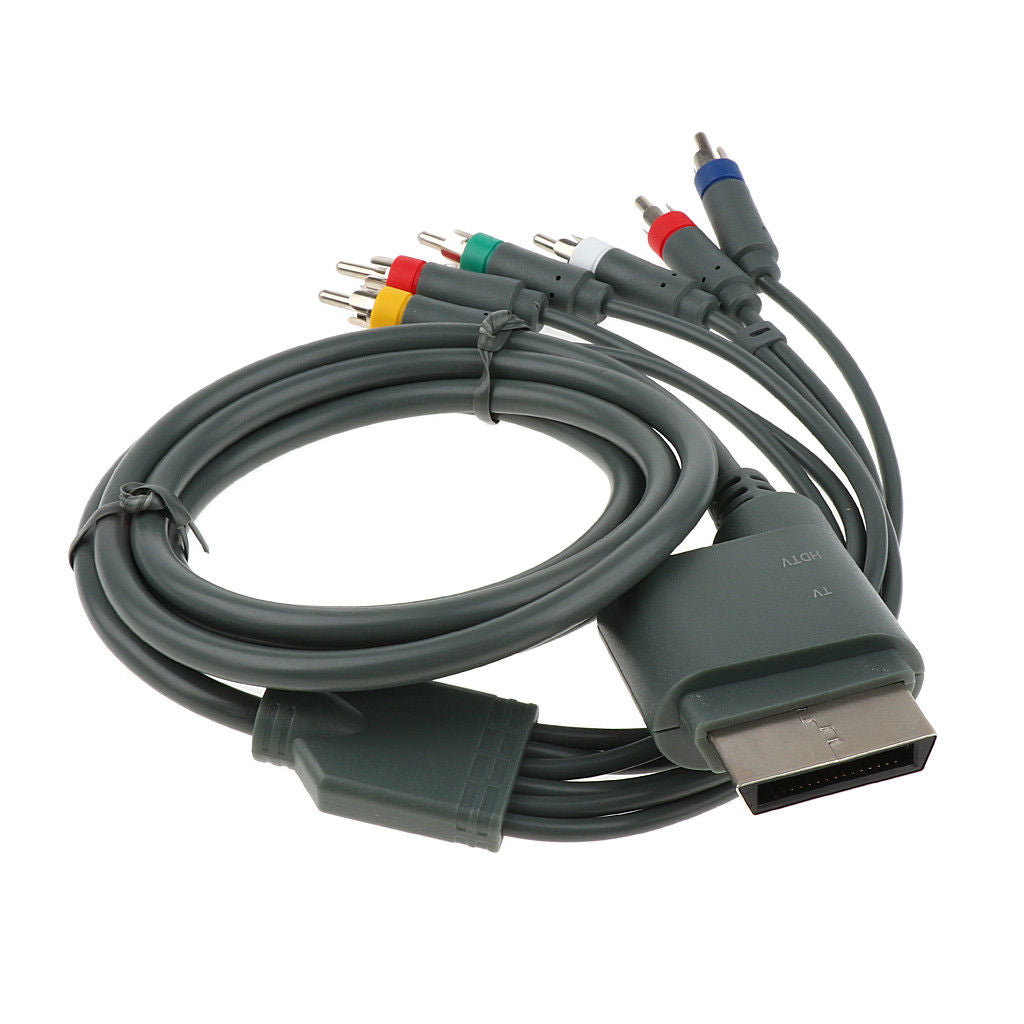 Microsoft Xbox 360 Composite Component HD TV HDTV RCA AV Audio Video Cord Cable