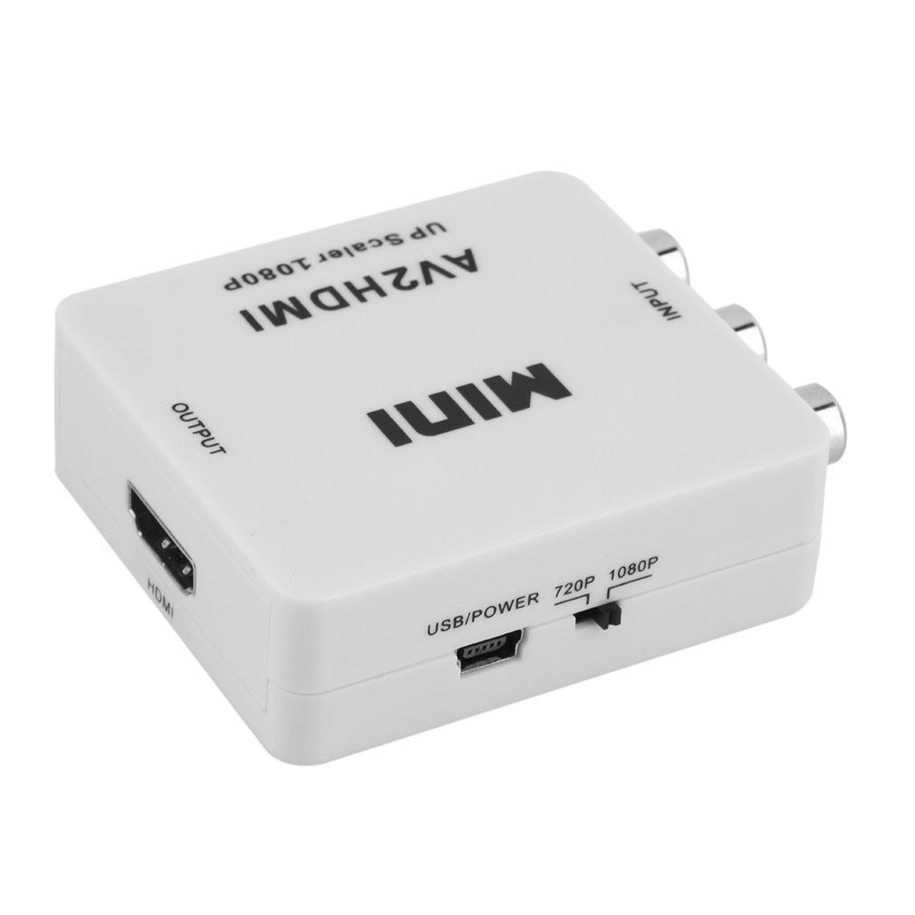 RCA Composite AV CVBS 3RCA to HDMI 1080p HD Video Cable Converter Adapter Upscaler