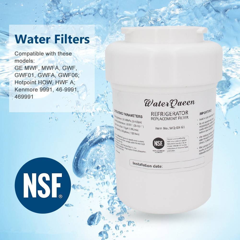 Premium Replacement Water Filter Cartridge for GE MWF MWFA GWF GWFA Fridge