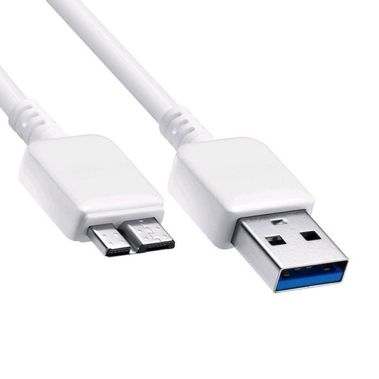 USB 3.0 Male A to Micro B Data Charger Charging Power Cable Cord For Seagate WD Hard Drive,Samsung Galaxy S5 Note 3 4G N9000 N9005 LTE White