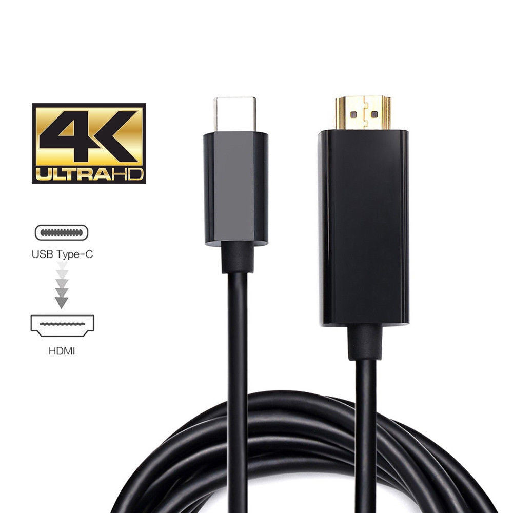 USB-C Type C USB 3.1 Male to HDMI Male HDTV 4K Adapter Converter Cable