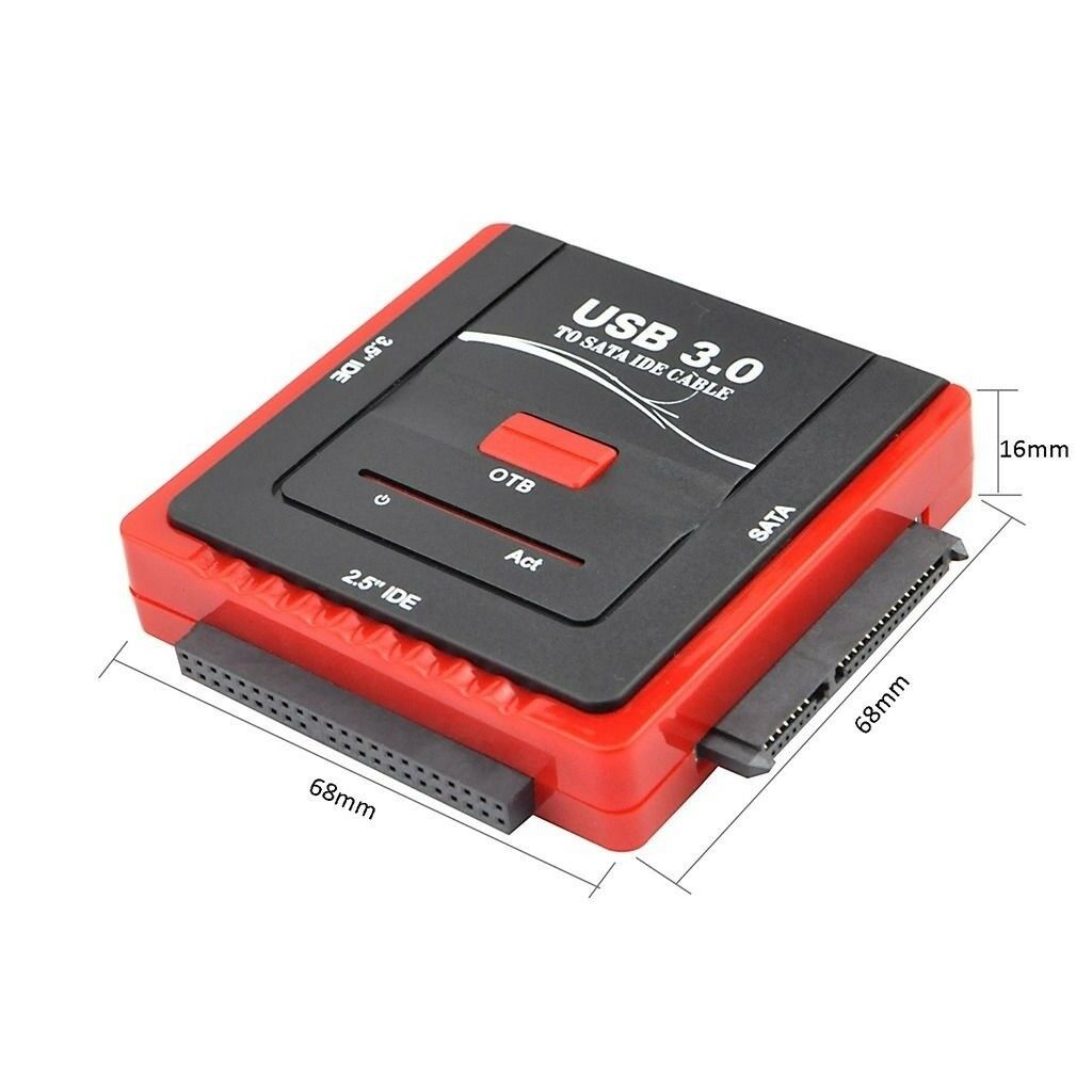 USB3.0 To IDE SATA 2.5" 3.5" Hard Disk Drive HDD/SSD Cable Converter with AC Adapter