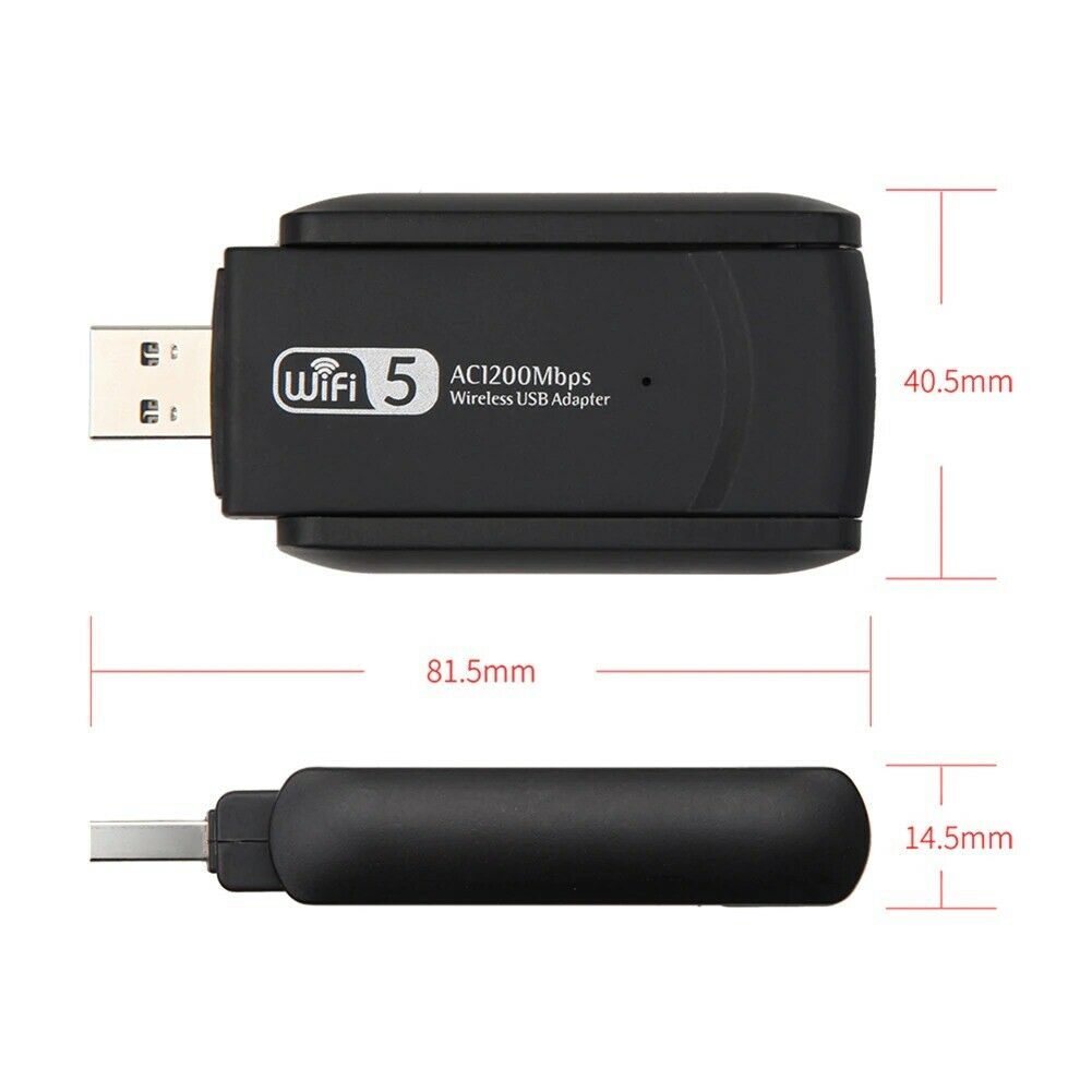 DUAL BAND USB 3.0 ADAPTER WIFI 5 AC1200MPS 2.4G 5.8G Network Card DUAL ANTENNA