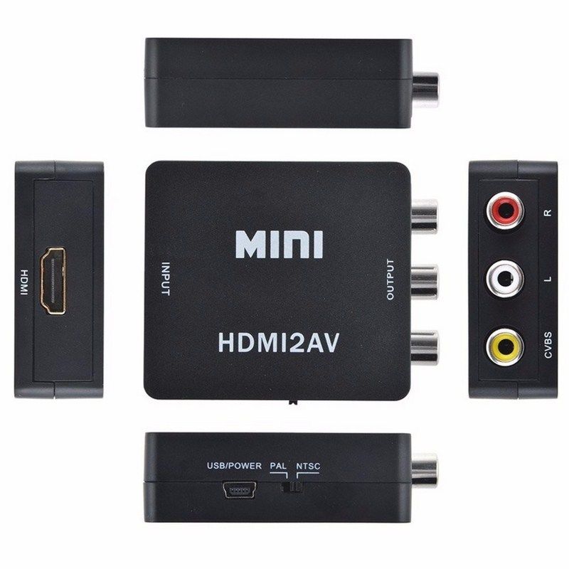 HDMI to RCA Composite AV CVBS 3RCA Video Cable Converter Adapter 1080p Downscaling