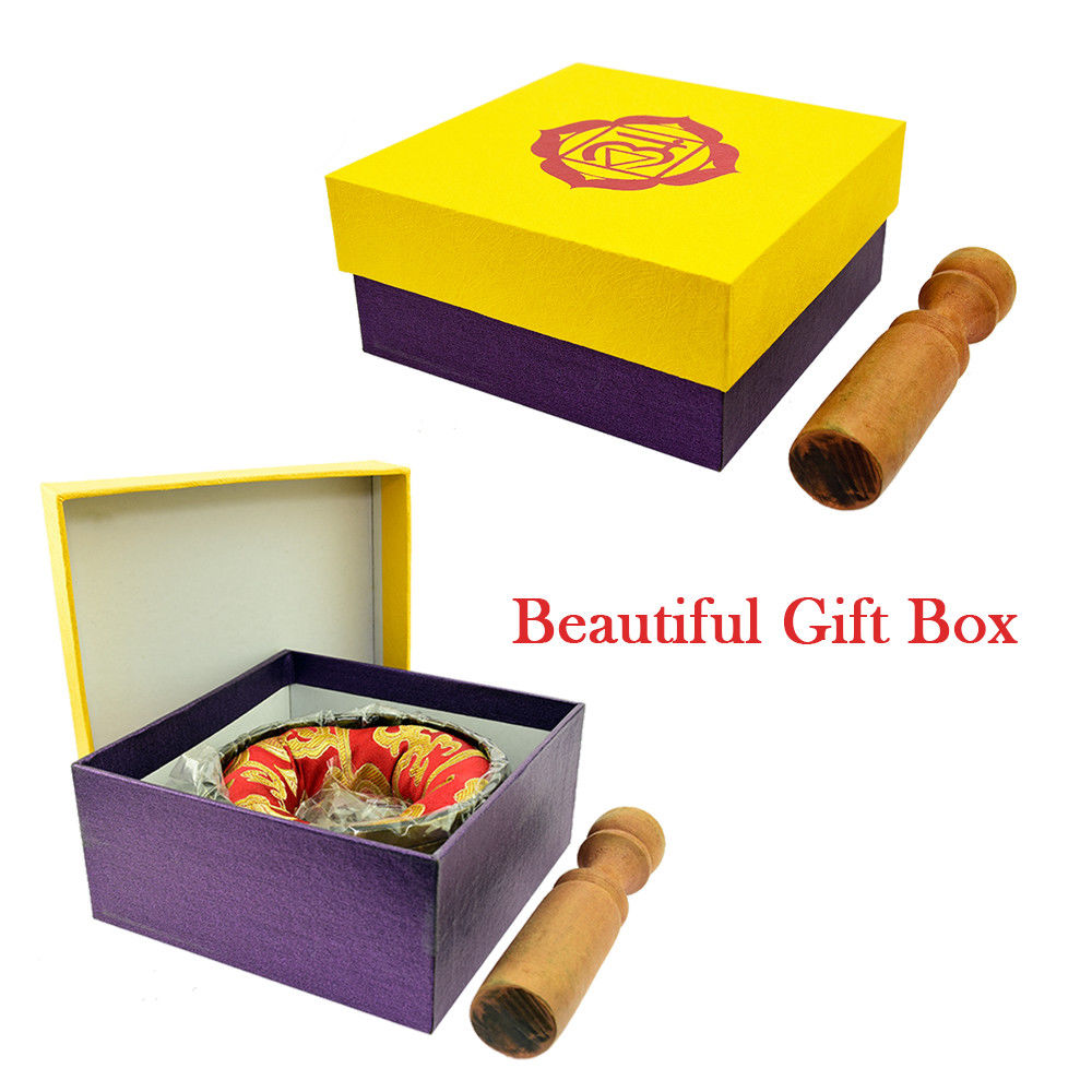 Gilt Copper Tibetan Nepal Singing Bowl Set Meditation/Prayer/Yoga/Mindfulness