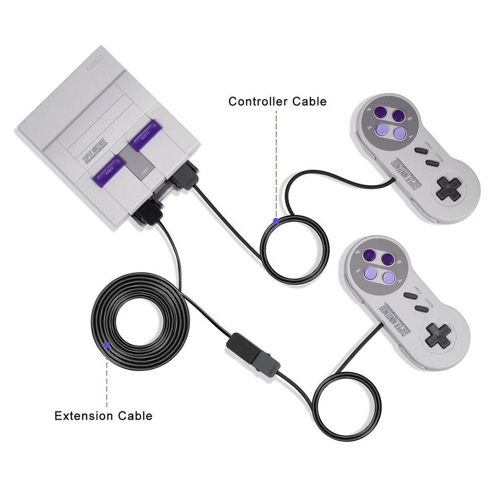 1.8 Meter Extension Cable Cord For Nintendo Classic NES Mini/SNES Mini Controller