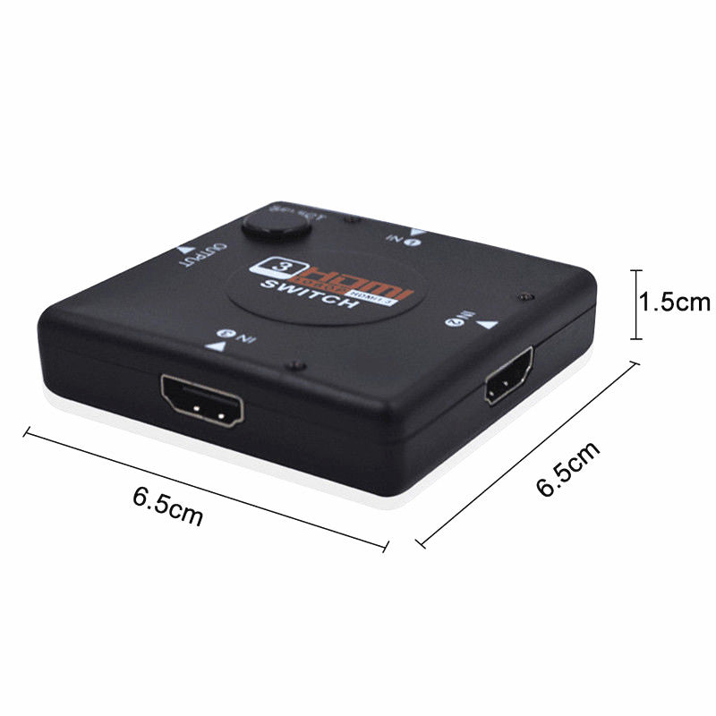 HDMI 3 Port Switch Auto Switcher Splitter Selector HUB Box Cable HDTV 1080p