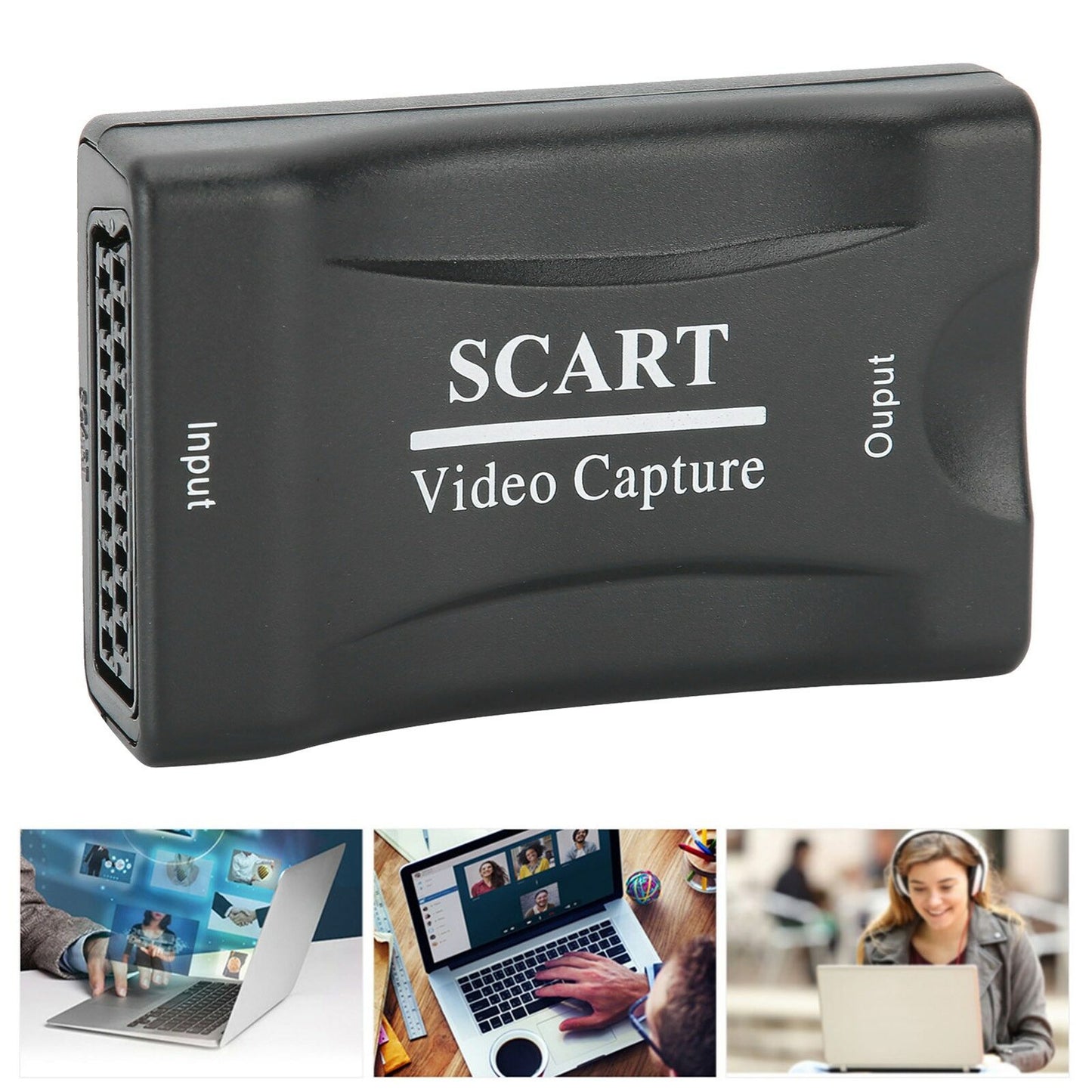 USB to SCART Video Capture Card Game Video Record Live Streaming Converter Recorder