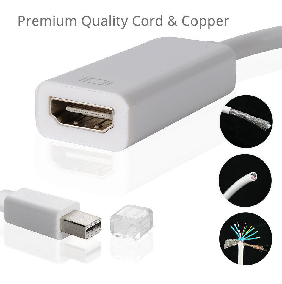 Mini DisplayPort DP Male to HDMI Female Adapter Cable Converter for Macbook