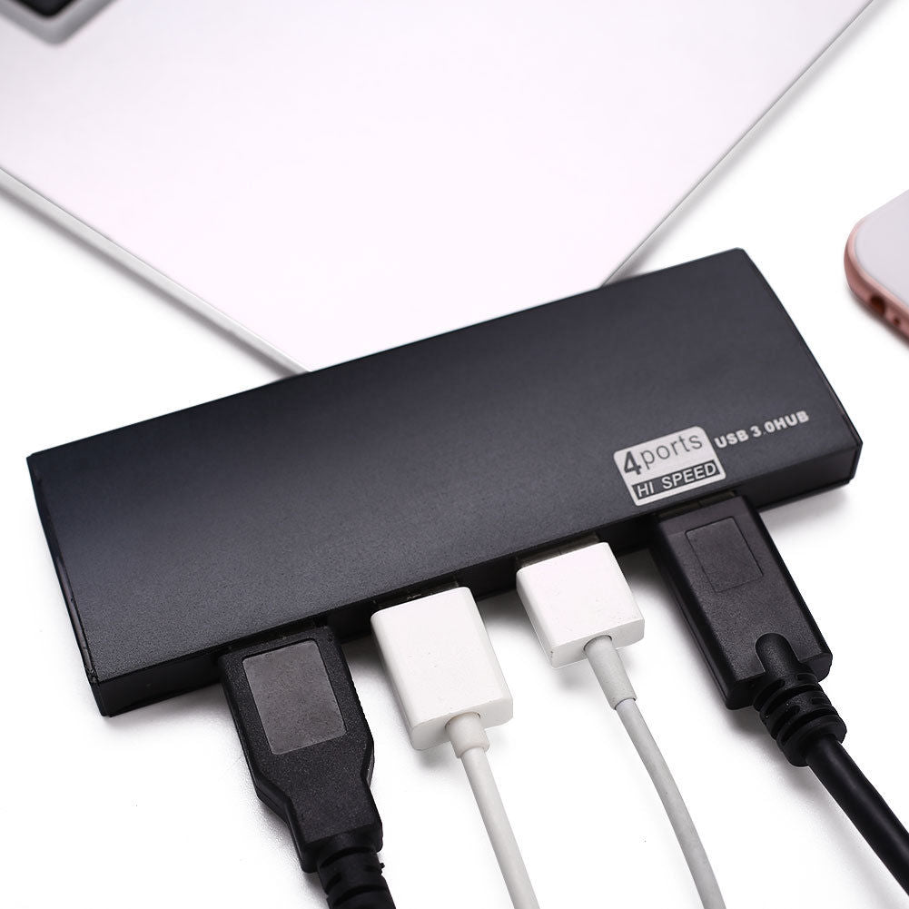 Aluminium  Multi USB 3.0 Hub 4 Port High Speed 5 Gbps Ultra Slim Compact Expansion Smart Splitter