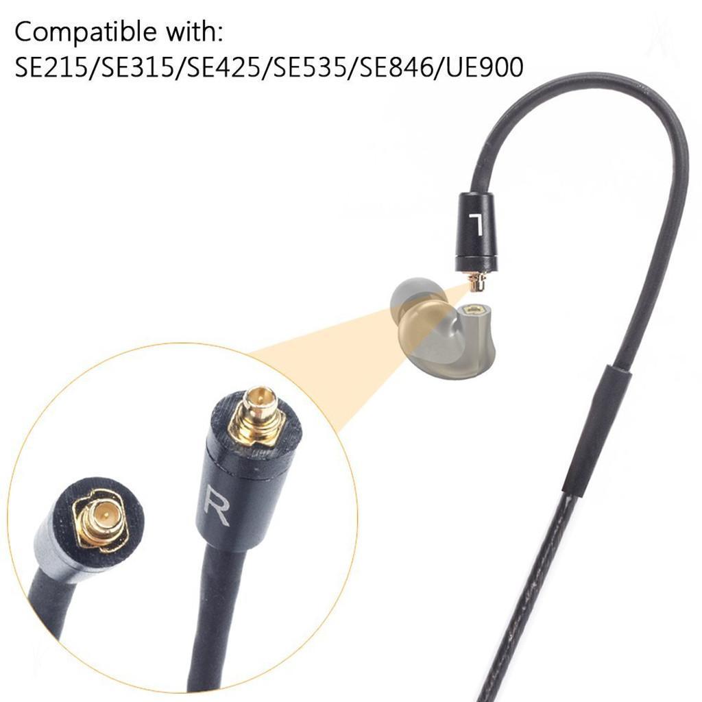Replacement Audio Cable Mic for Shure SE215 SE315 SE425 SE535 SE846 UE900 Earphones Headphones