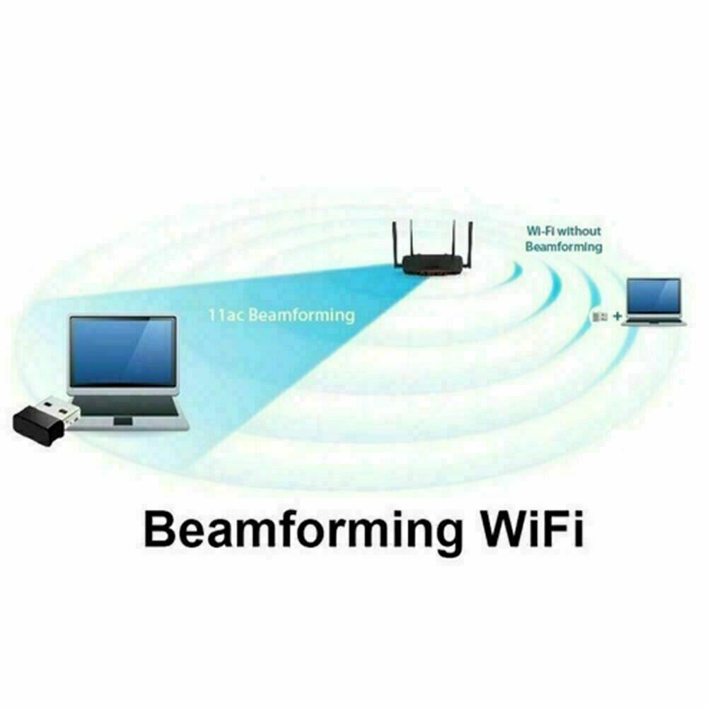 1200Mbps FAST USB Wireless WiFi Network Receiver Adapter 5GHz Dual Band Dongle For Windows Mac