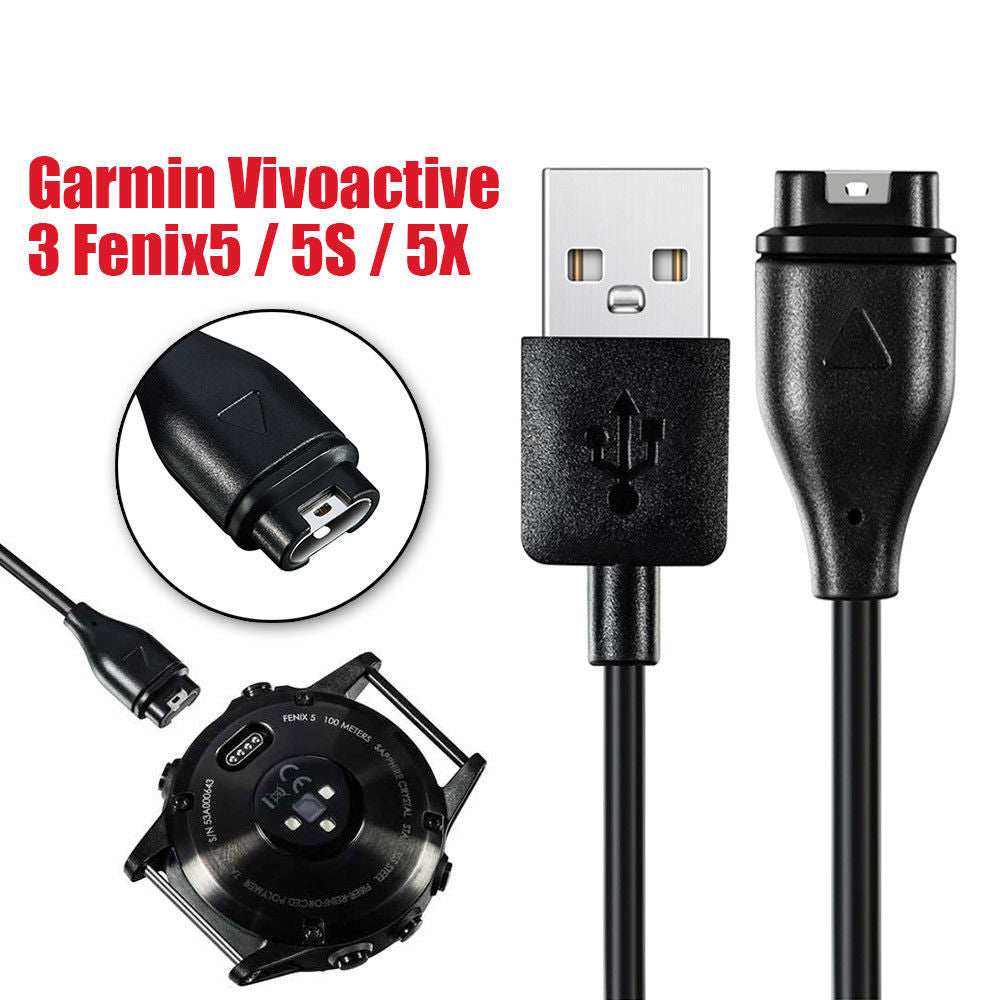 USB Charger Charging Cable for Garmin Vivoactive 3 4 4S/Fenix 5 5S 5X 6 6X/Quatix 5/Forerunner 935/Approach S60 X10/Vivosport/Vivomove 3 3S LUXE Style